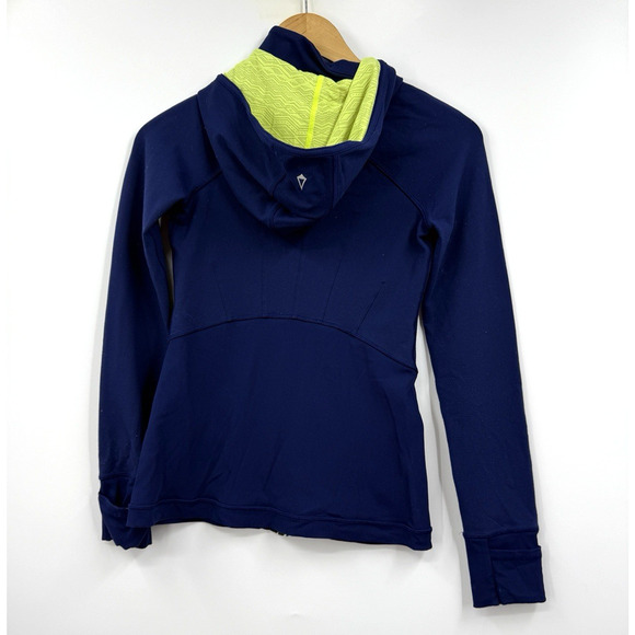 Ivivva By Lululemon Blue Hooded Zipper Sweatshirt Jacket Girls Youth Size 12 - Picture 3 of 5